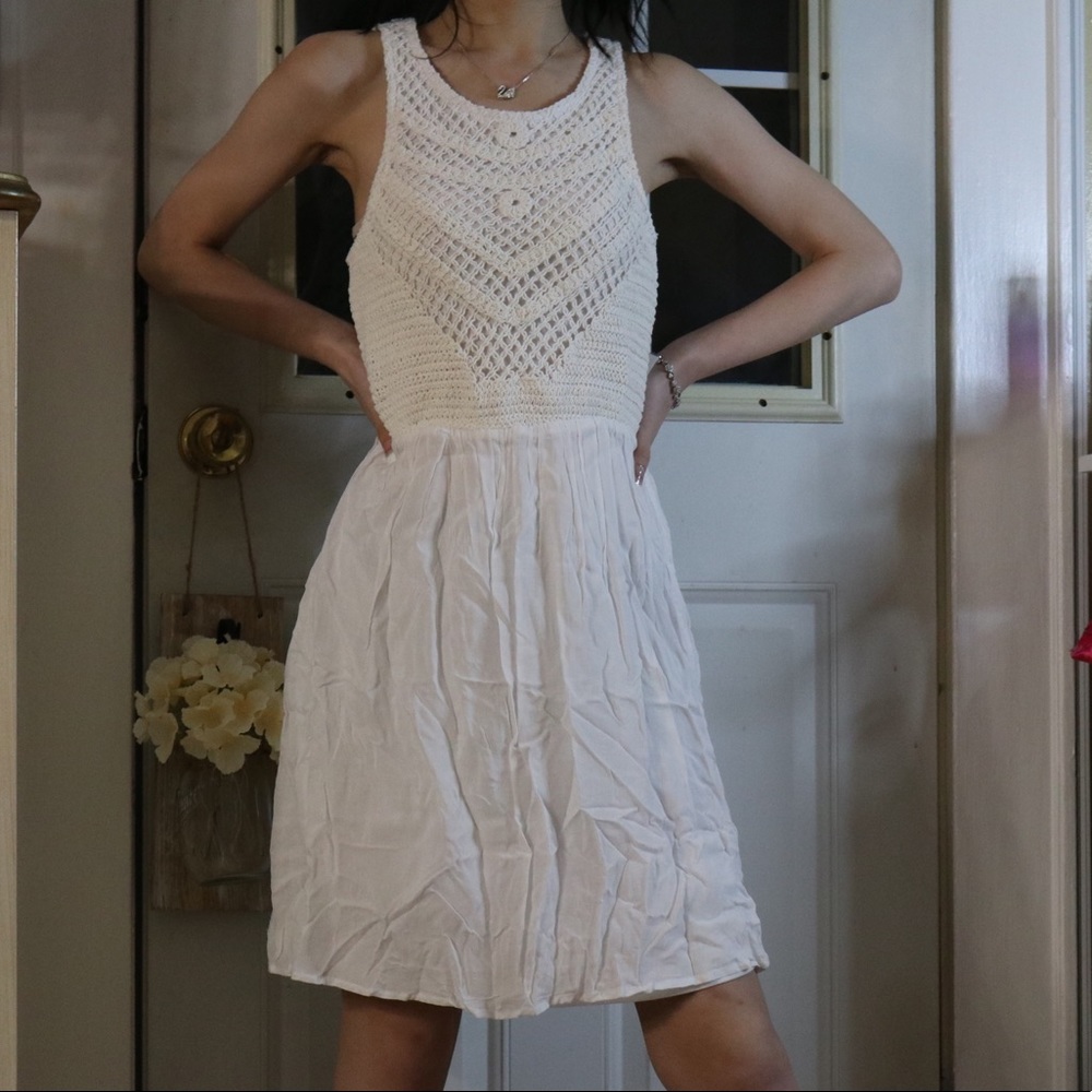 Crotchet Top Mini Dress - Picture 1 of 4